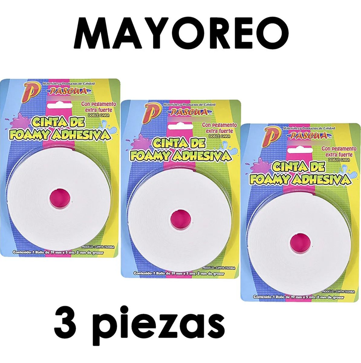 Cinta Adhesiva Foam Doble Cara Adhesiva Extra Fuerte Multi usos pared manualidades