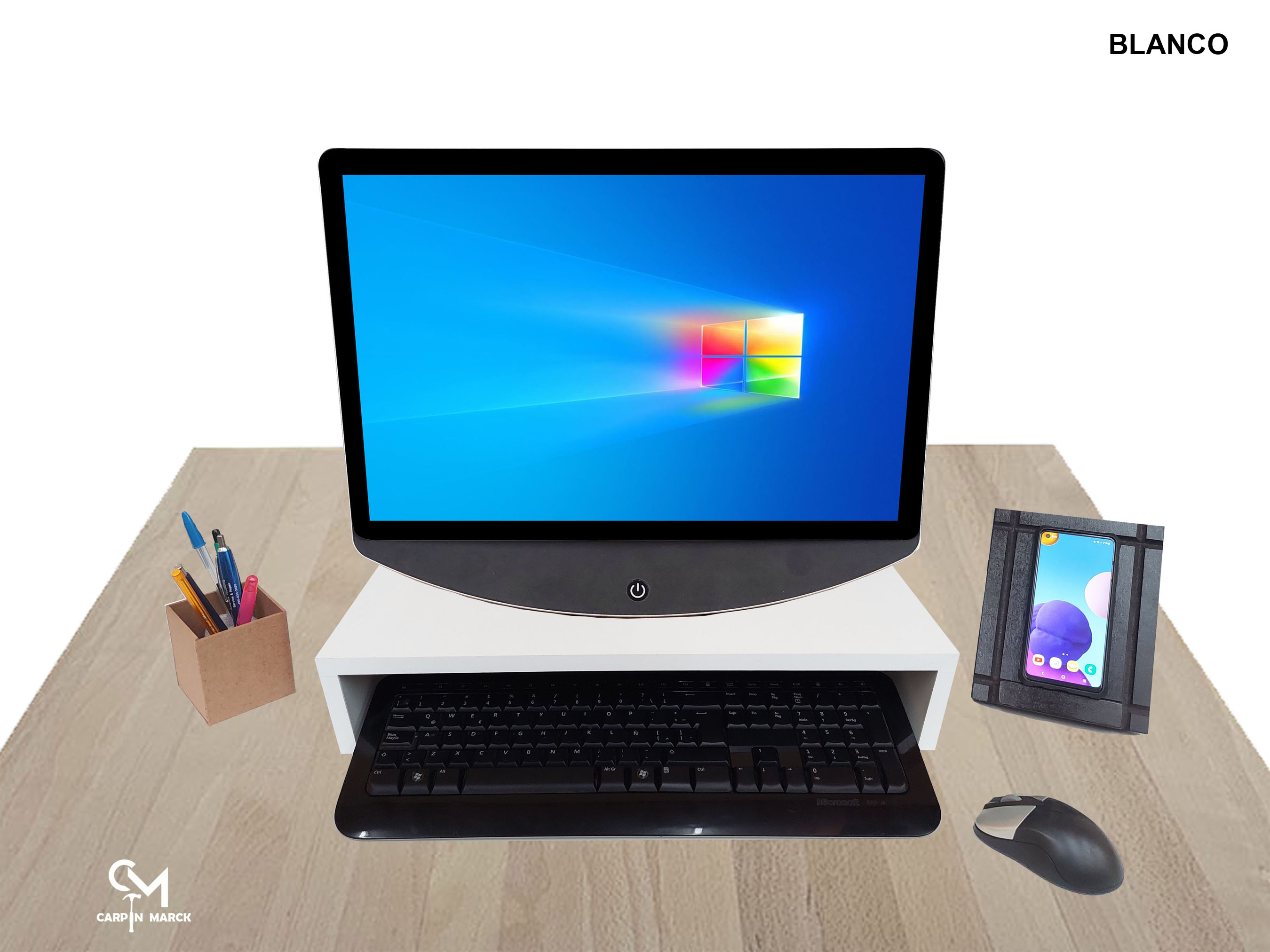 Base Organizador Escritorio Soporte Monitor iMac Pantalla Pc