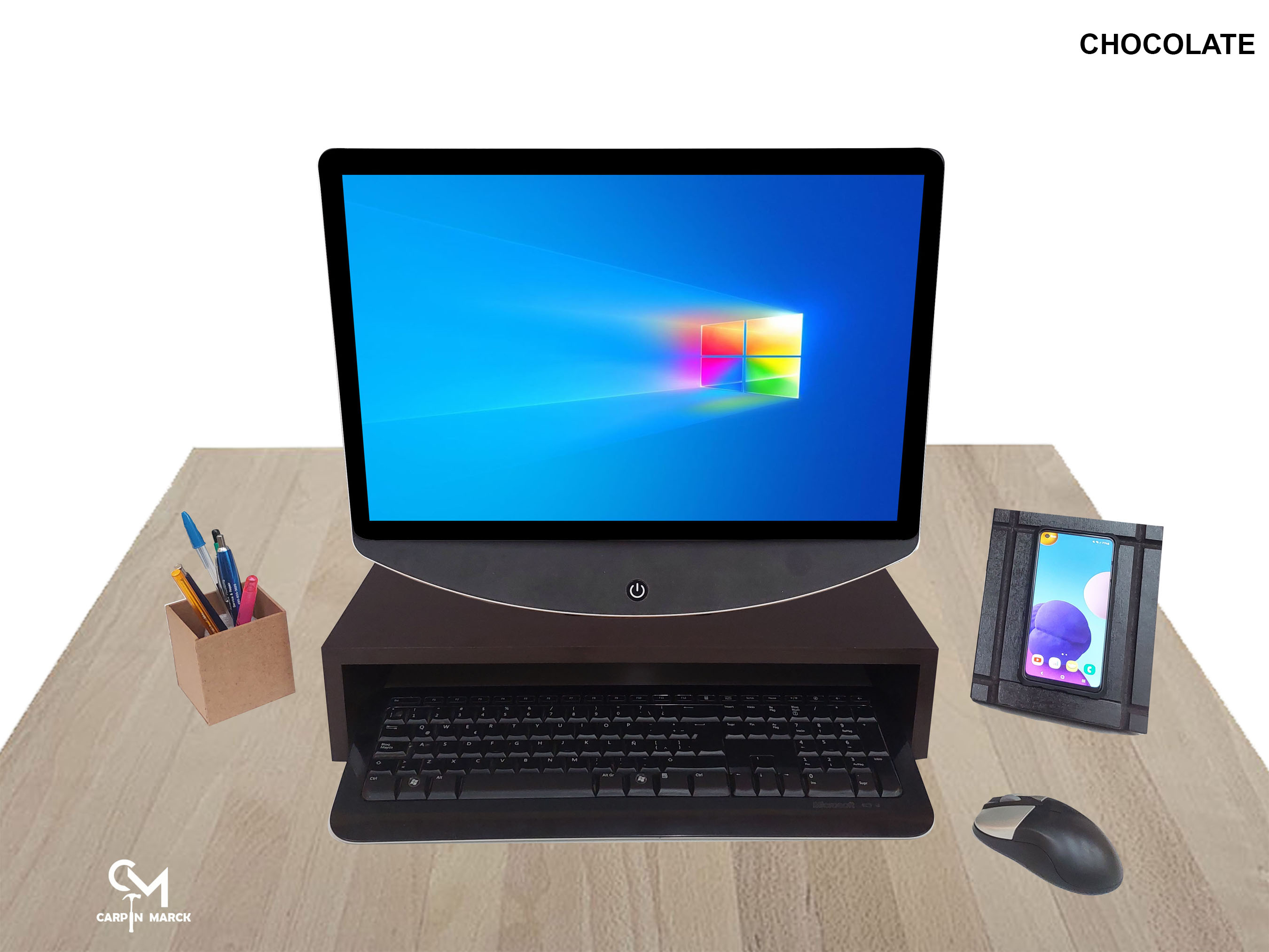 Base Organizador Escritorio Soporte Monitor iMac Pantalla Pc