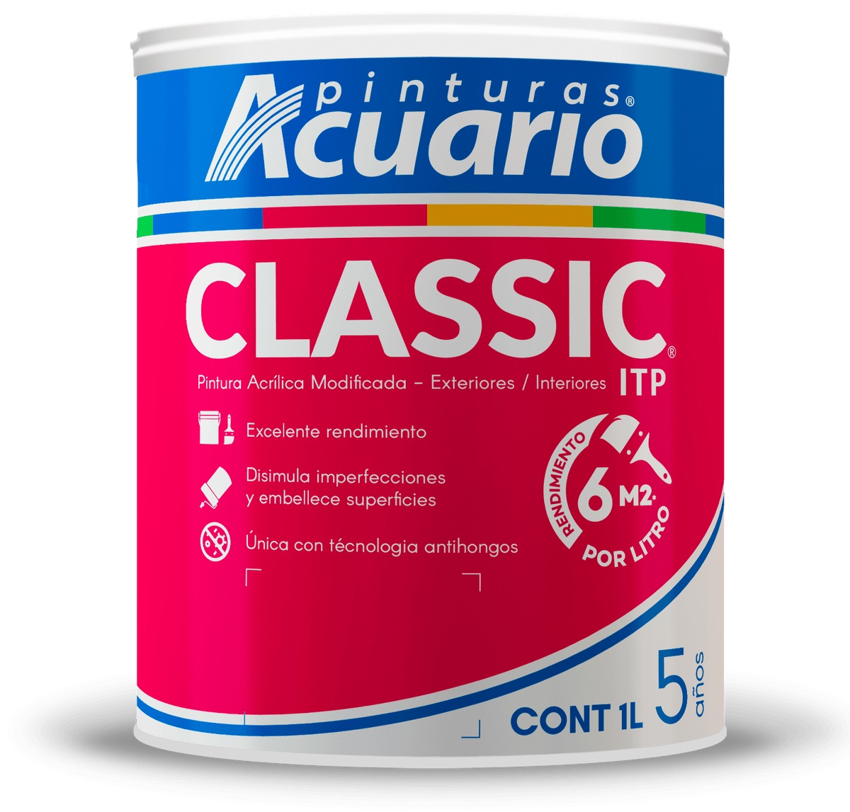 Pintura Classic Color Rojo Óxido Acuario 1 Lt Va41310