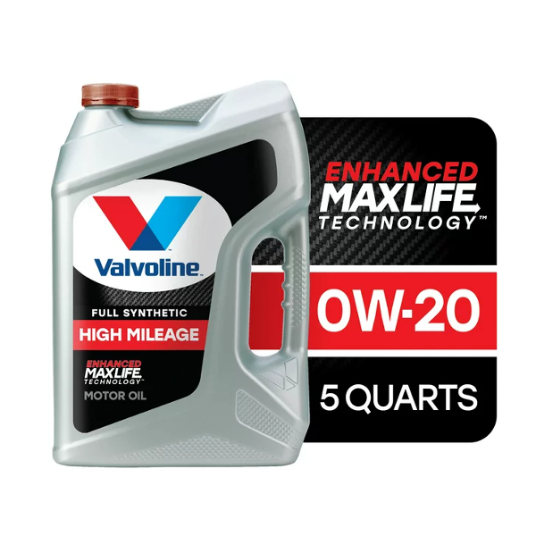 Valvoline Full Synthetic High Mileage MaxLife 0W-20 Motor Oil 5 QT