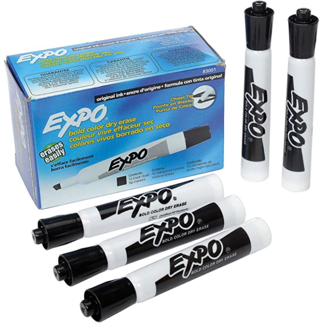 Marcador Para Pizarron Expo Negro X 12 Piezas