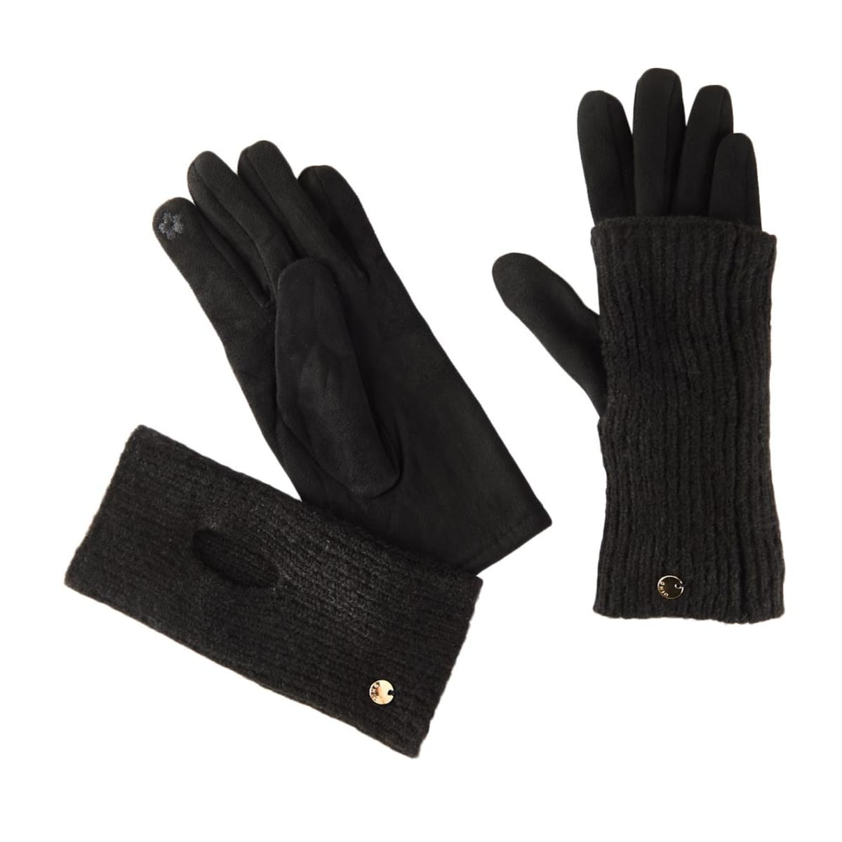 Guantes de moda para mujer marca Holly Land, color negro, mod. 1054996