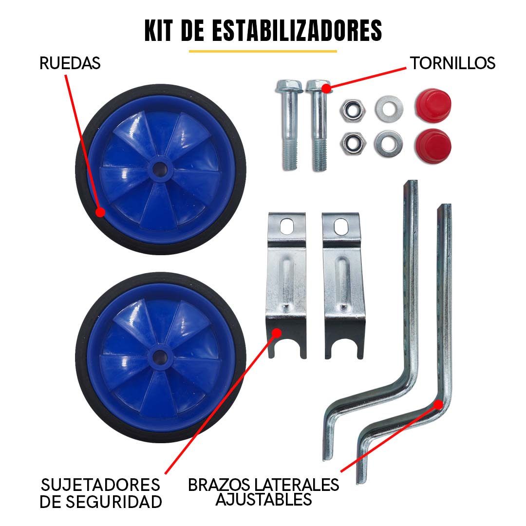 Llantitas Llantas Entrenadoras Bicicleta R12-20 Azules