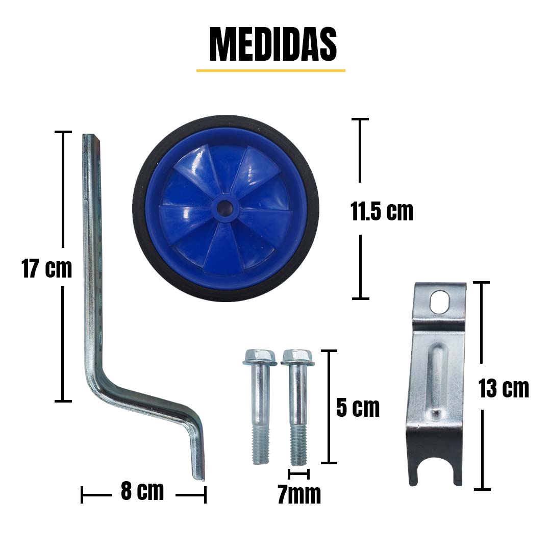 Llantitas Llantas Entrenadoras Bicicleta R12-20 Azules