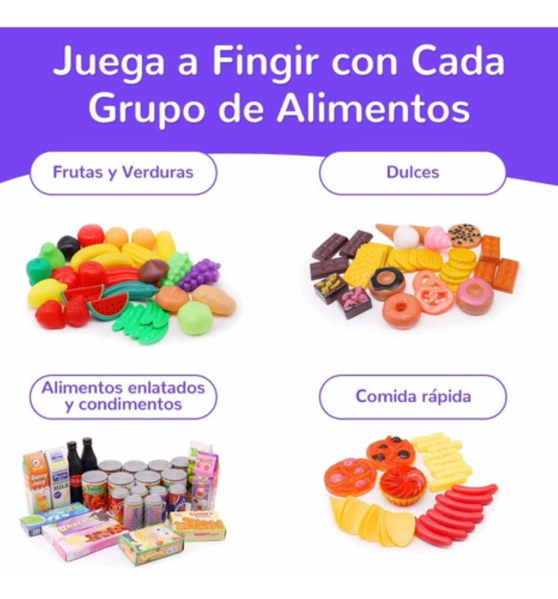 Kit De Juguetes De Cocina De Niños Para Cortar Frutas 120 Pz