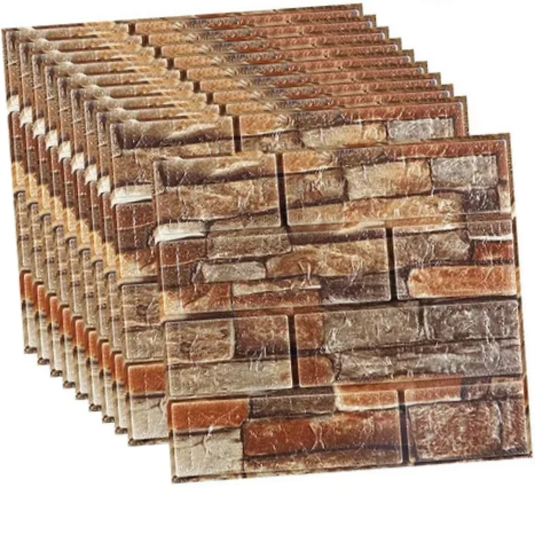 3d Pegatina Pared Patron Ladrillo Espuma Papel Tapiz 35 30cm
