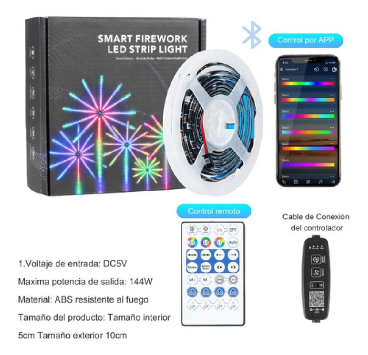 Lámpara Decoración Inteligente App Luz Artificial Tira Led