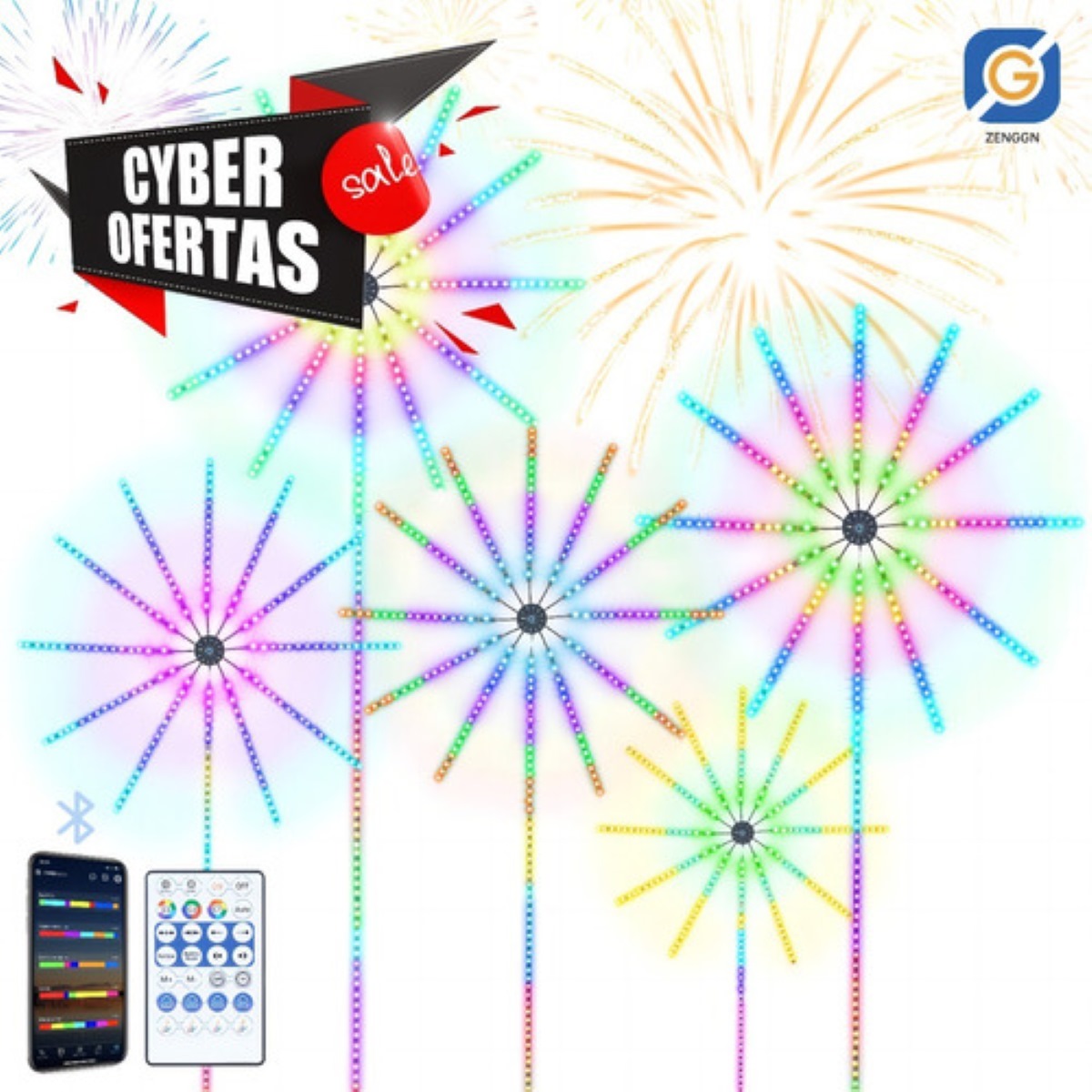 Lámpara Decoración Inteligente App Luz Artificial Tira Led
