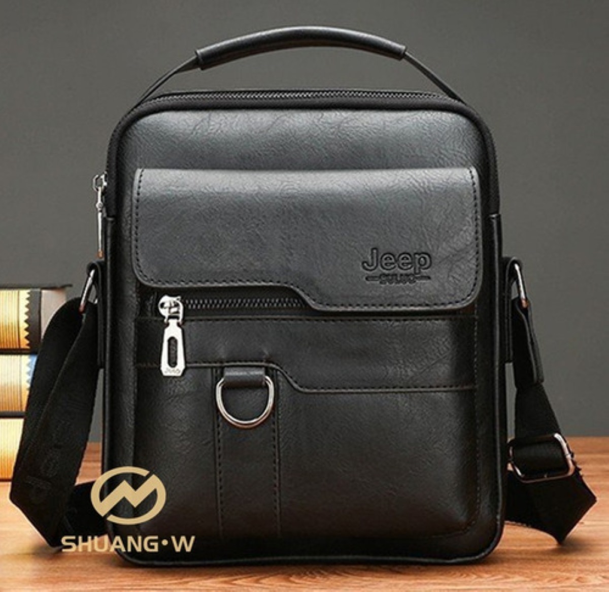 Maletin con Carteras Jeep 3 Piezas color Negro