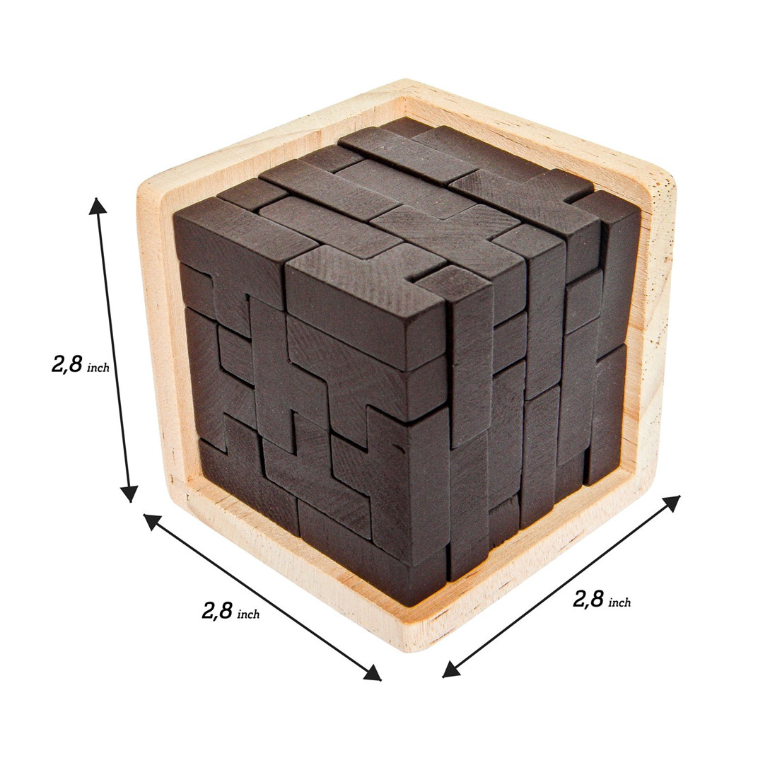 CUBO ROMPECABEZAS 3D EN FORMA DE T, JUEGO EDUCATIVO