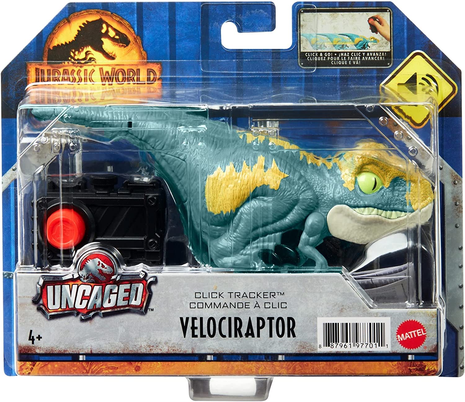 Jurassic World, Click Tracker Velociraptor con Controlador de Dinosaurios
