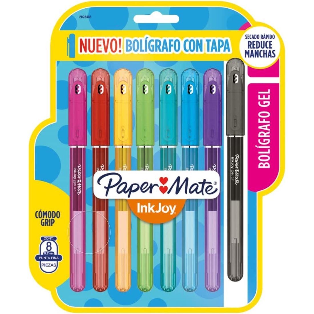 Paper Mate Inkjoy Bolígrafos De Gel De Punta Mediana, 8 piezas