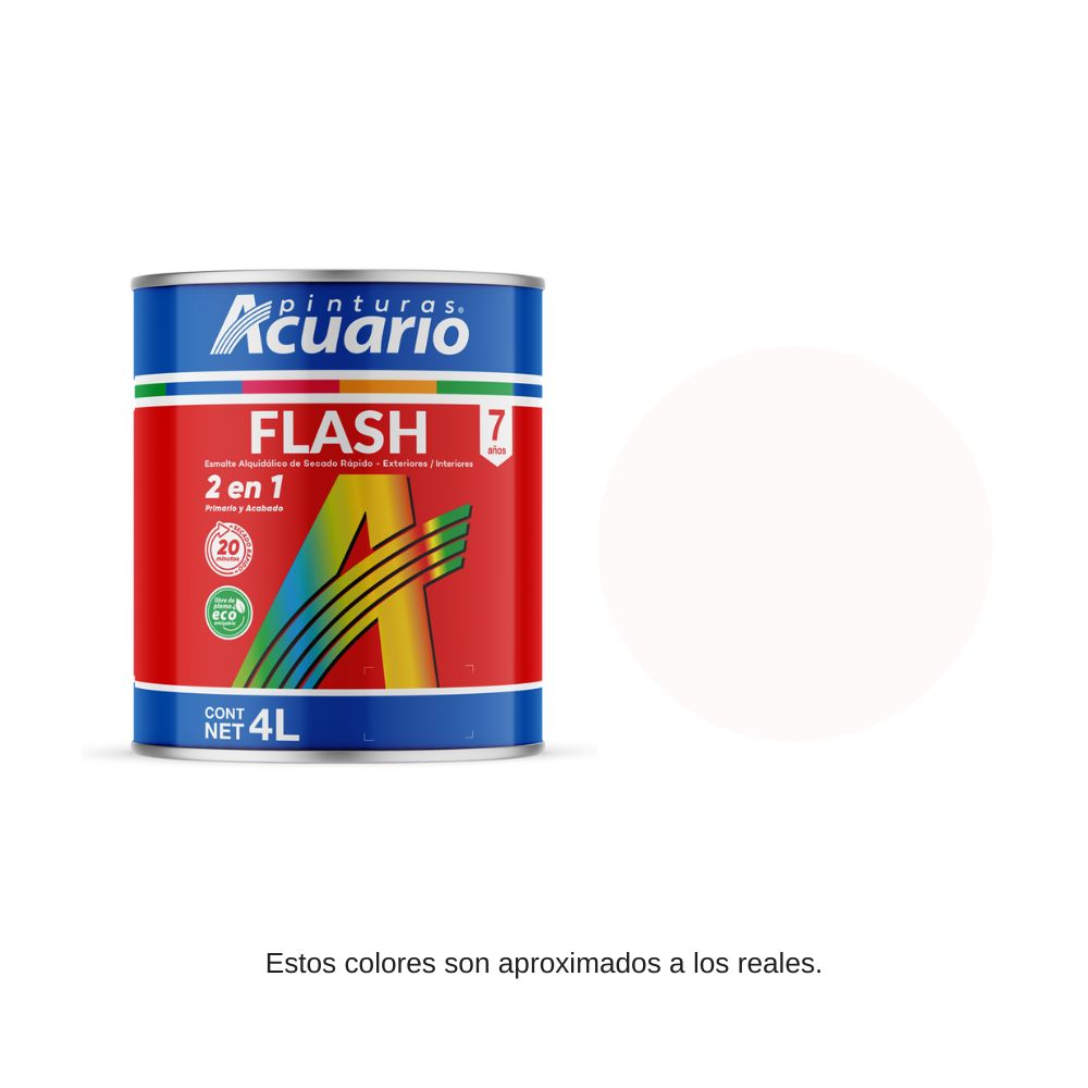 Pintura Flash Color Blanco Acuario 4 Lt Ea40040