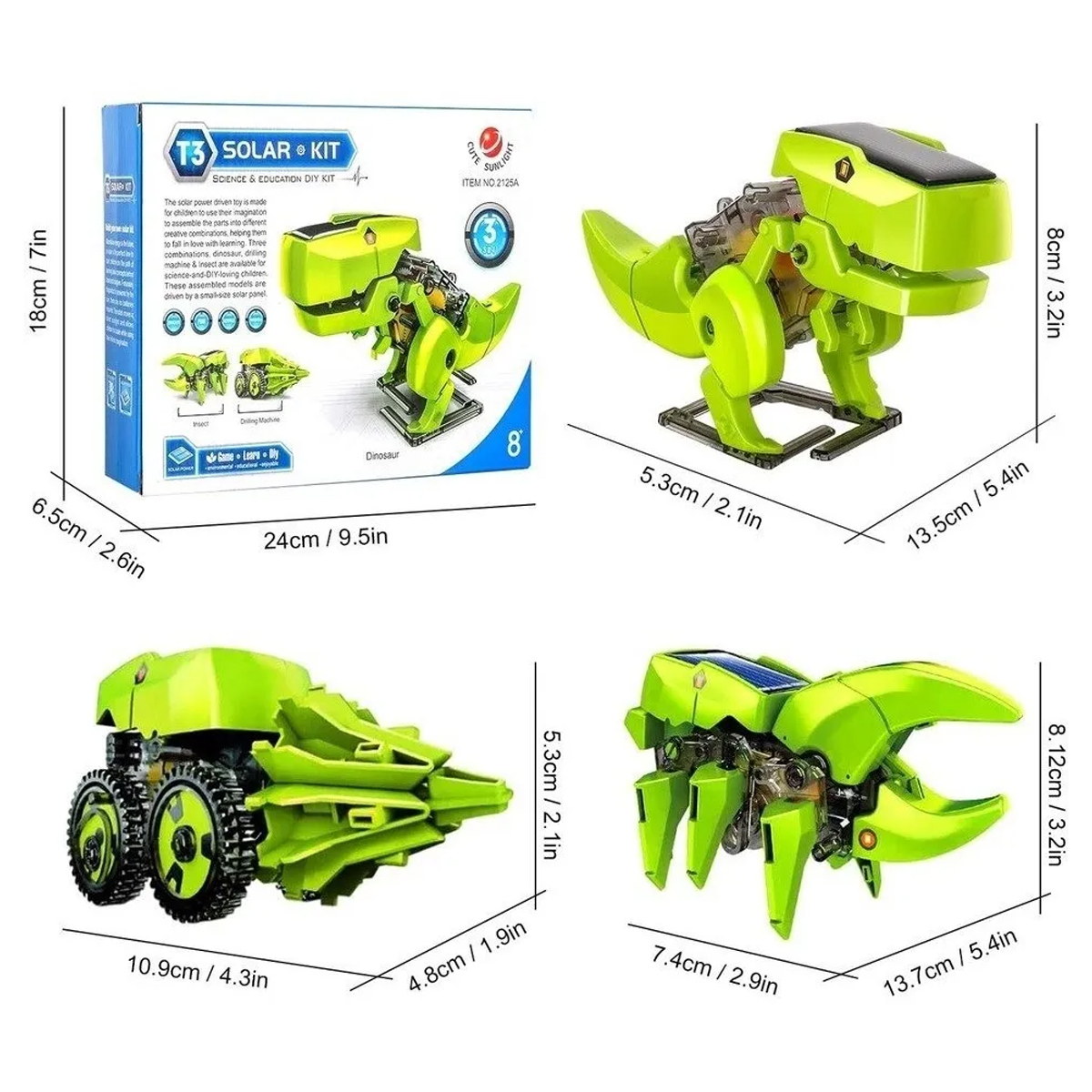 Robot Solar Dinosaurio 4 En 1