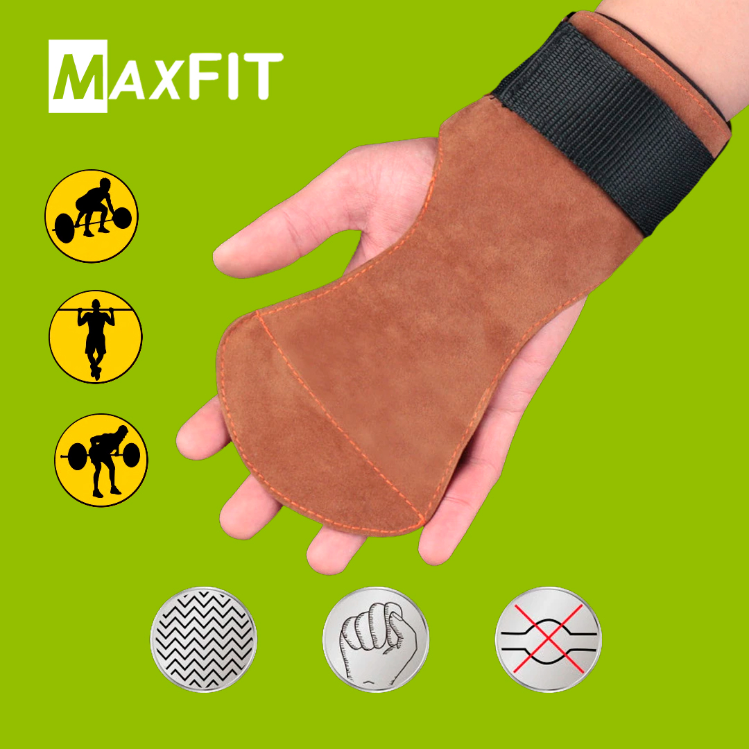 Callera De Piel Crossfit Gym Muñequera Guante Deportivo Grip
