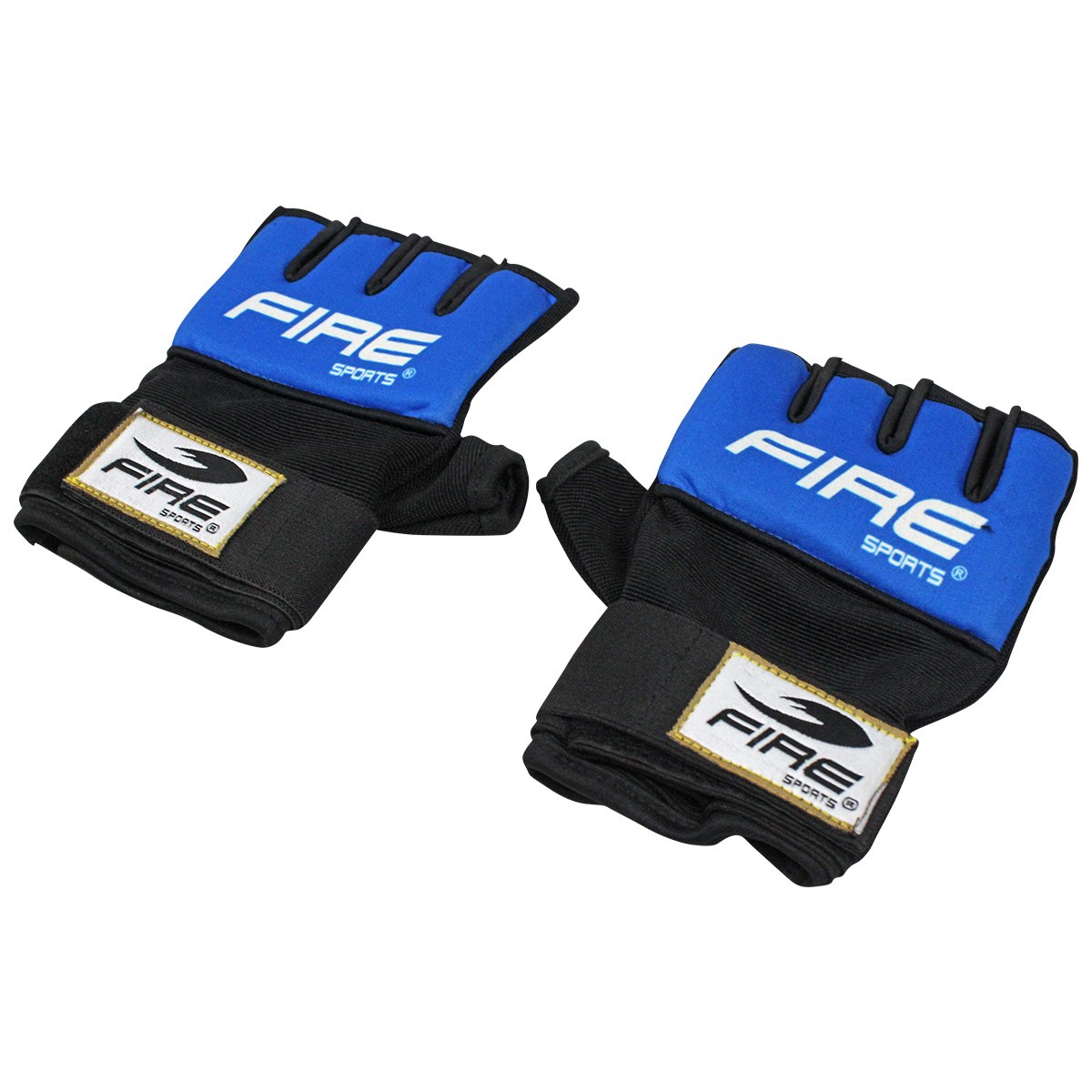 Guantes de Gel con vendaje Fire Sports para box y artes marciales Azul