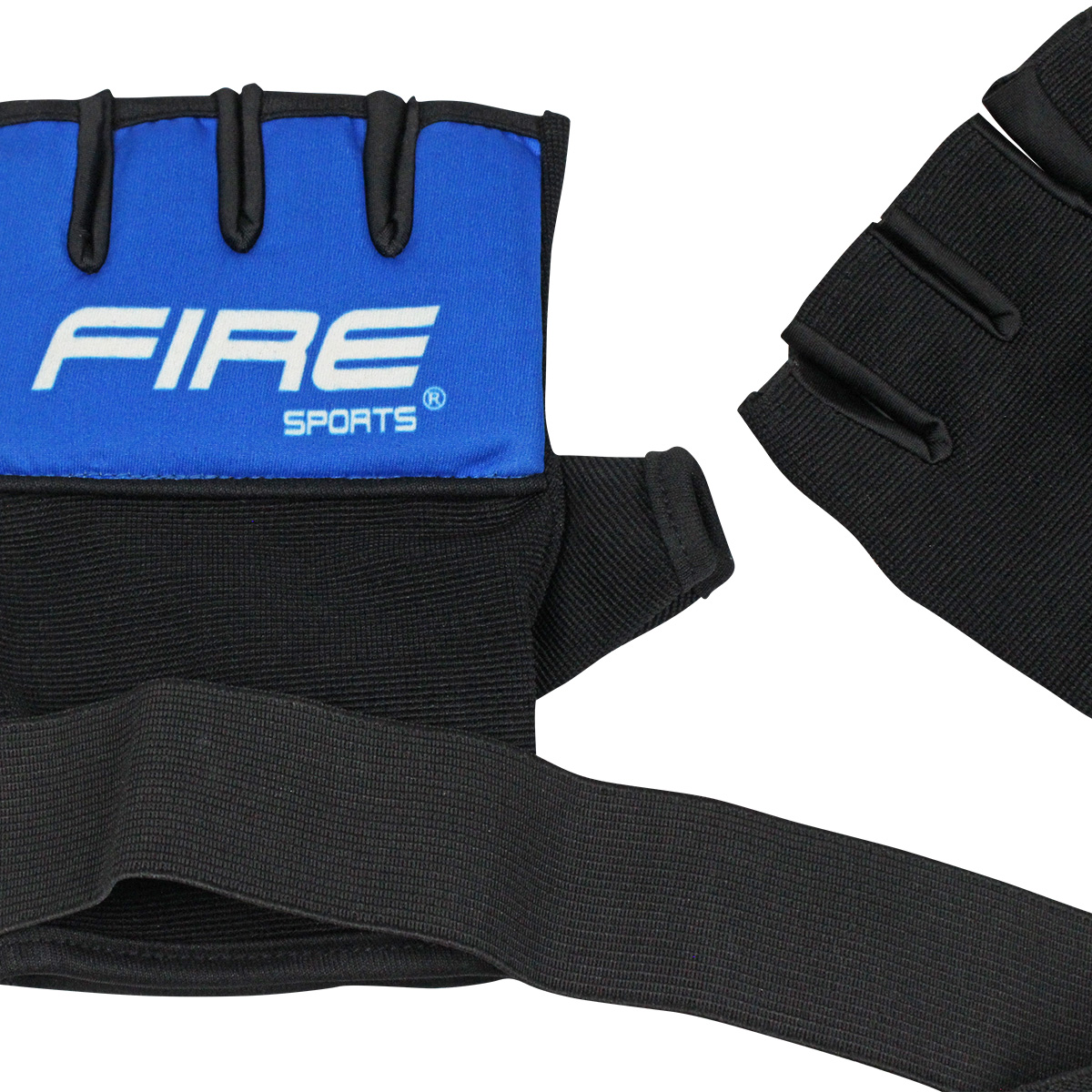 Guantes de Gel con vendaje Fire Sports para box y artes marciales Azul