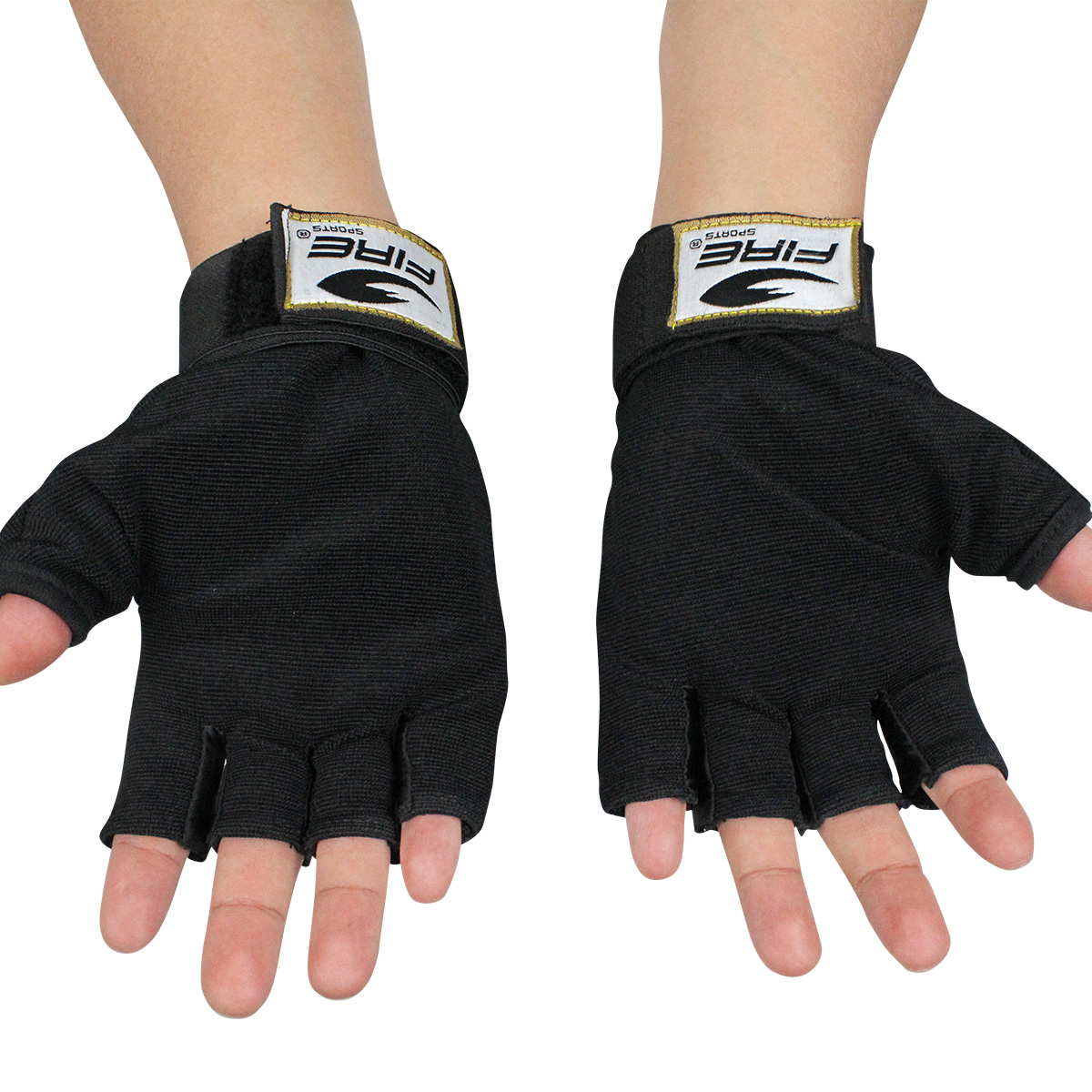 Guantes de Gel con vendaje Fire Sports para box y artes marciales Azul
