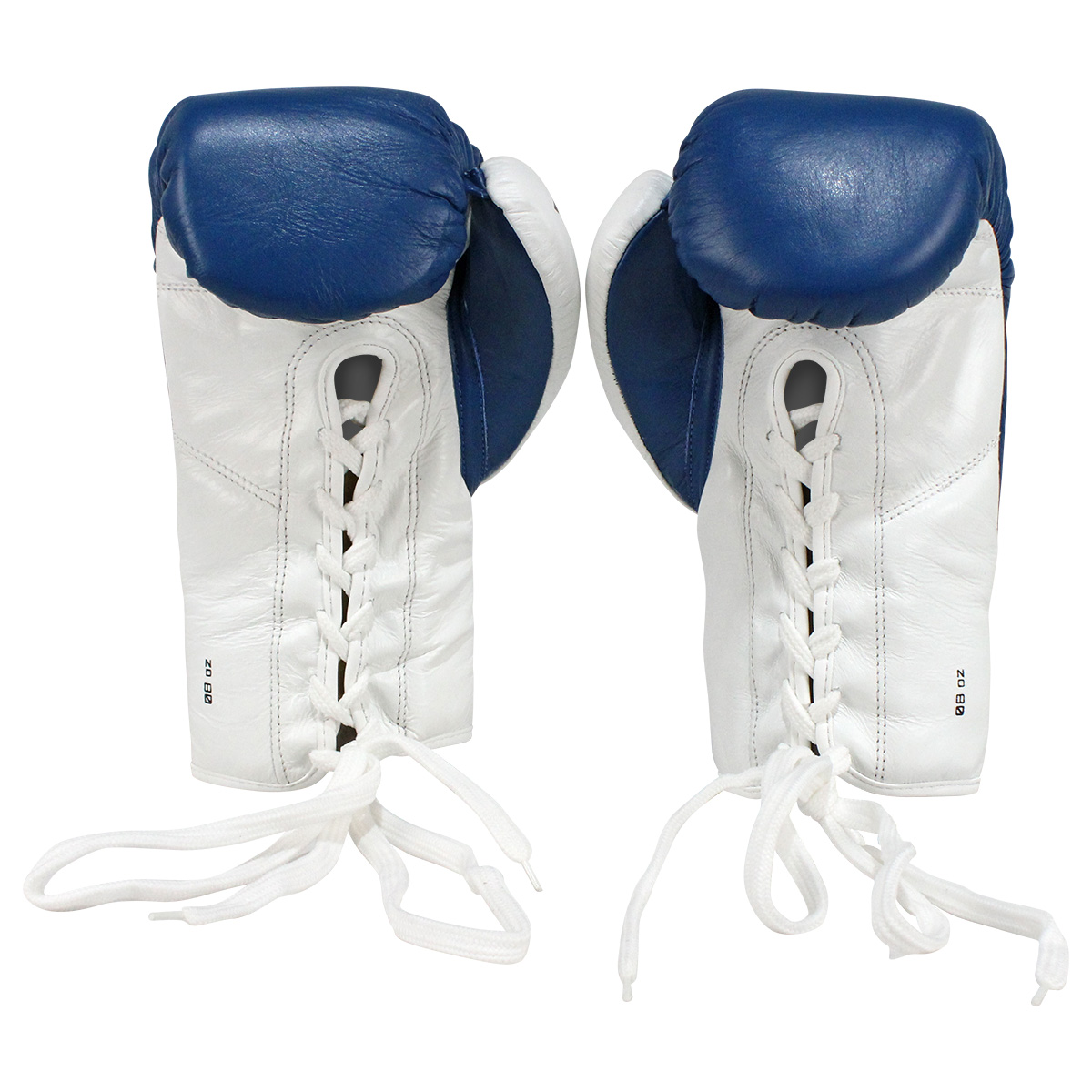 Guantes de Piel para peleas profesionales Fire Sports de agujeta Azul