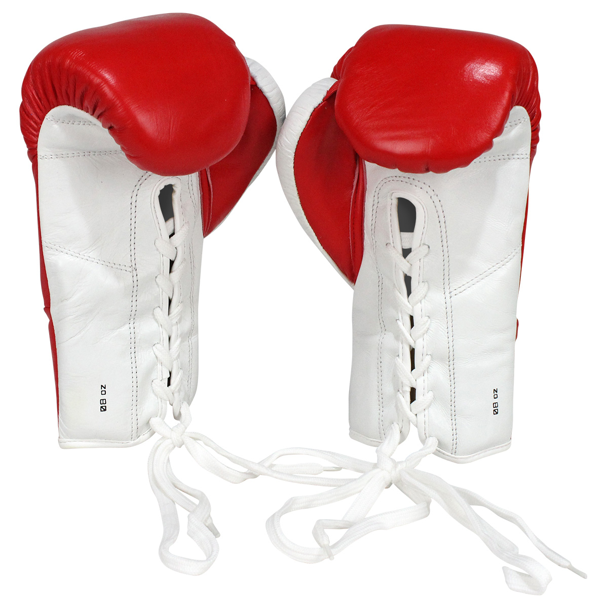 Guantes de Piel para peleas profesionales Fire Sports de agujeta Rojo