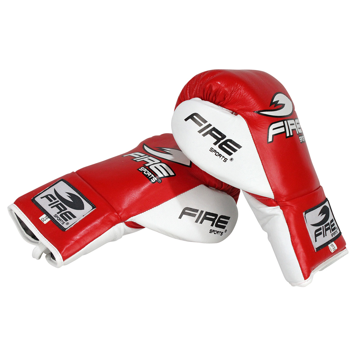 Guantes de Piel para peleas profesionales Fire Sports de agujeta Rojo