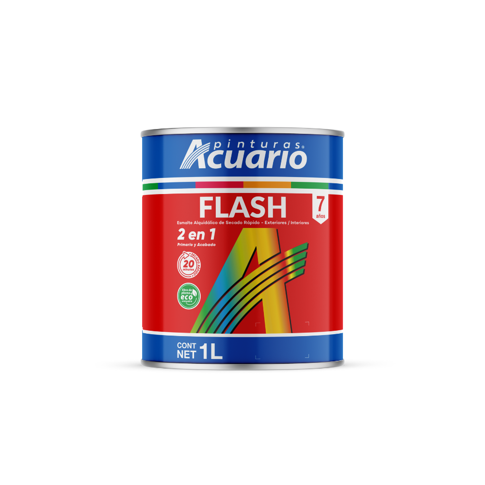 Pintura Flash Color Rojo Bermellón Acuario 1 Lt Ea40810