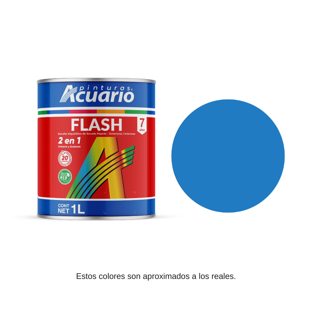 Pintura Flash Color Azul Holandes Acuario 1 Lt Ea42810