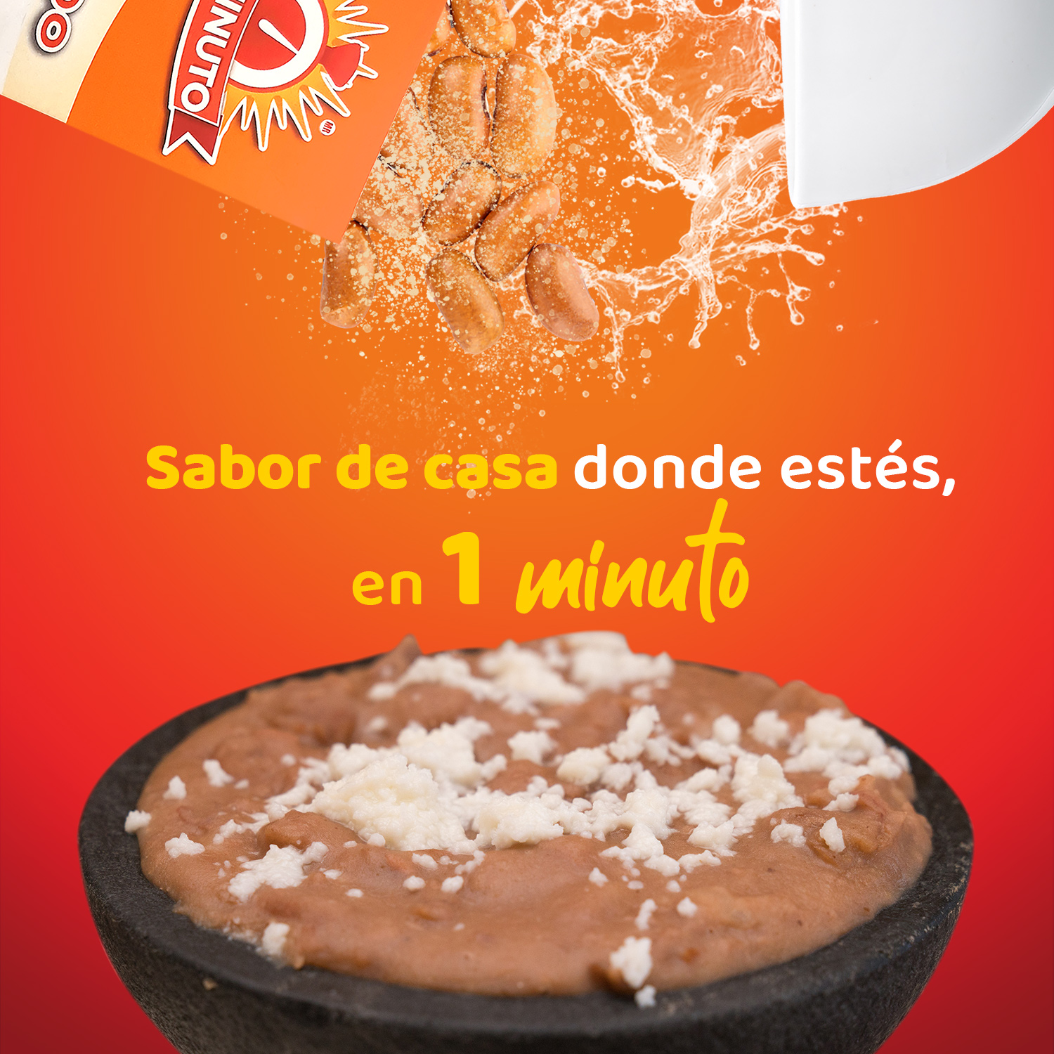 Frijol Al Minuto - Bayo instantáneo - Costal 20kg, rinde 60kg