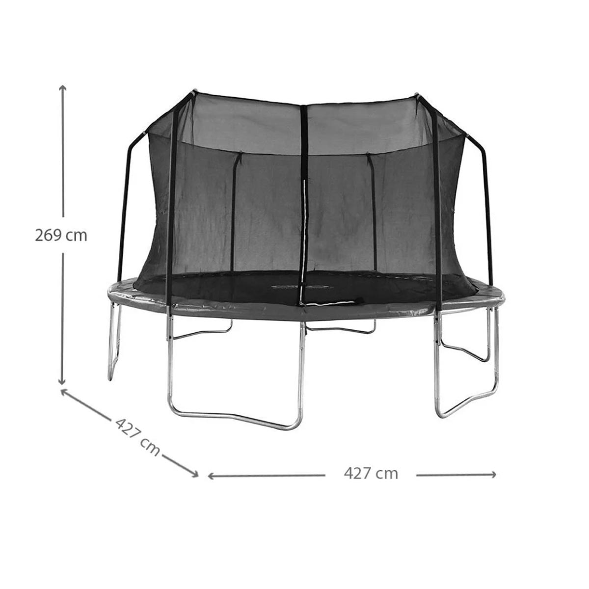 Trampolín Athletic Works 14Pies con Malla de Seguridad 4.20 mtrs