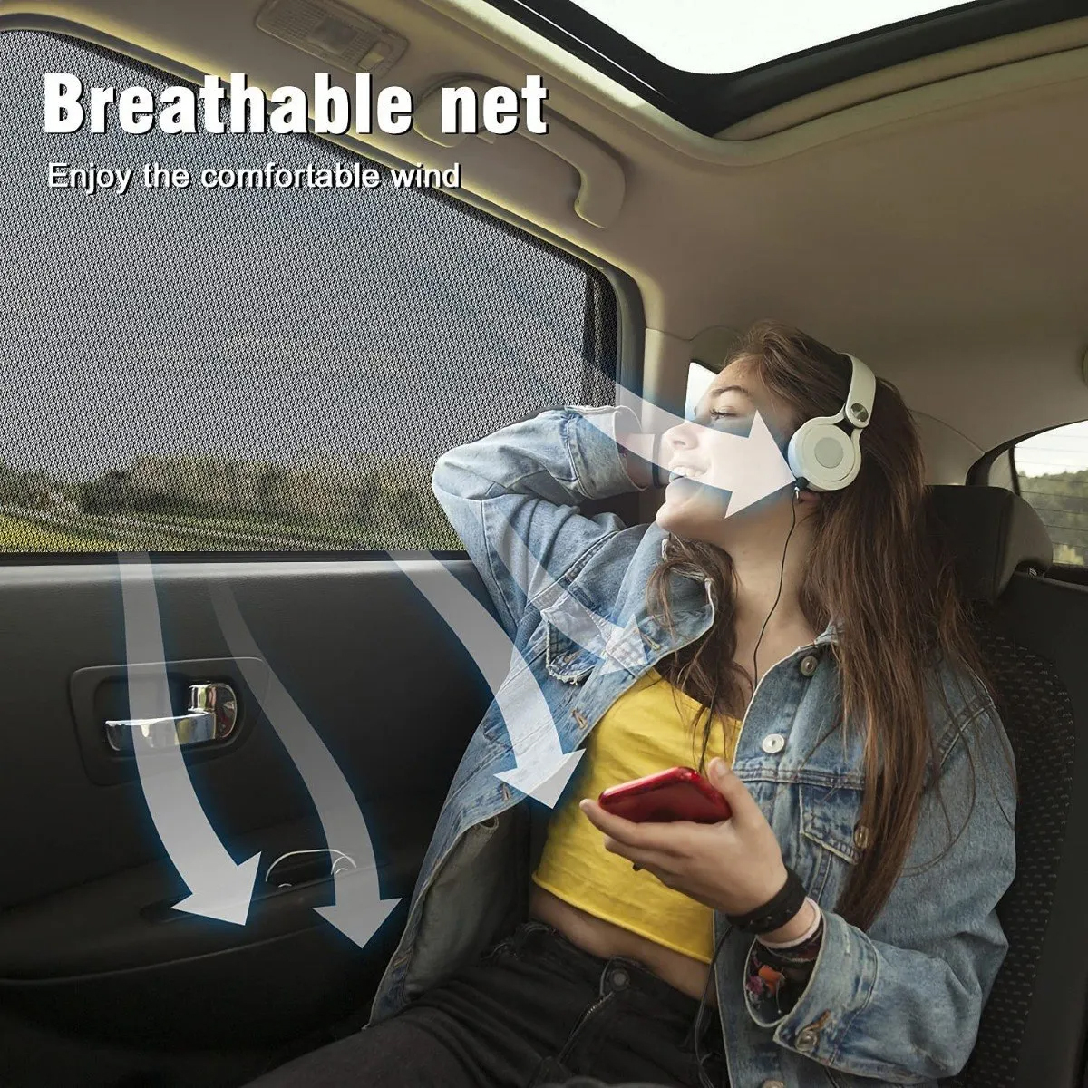 Parasol De Coche, Trasera Cubresol Ventana De Coche 2 Pack