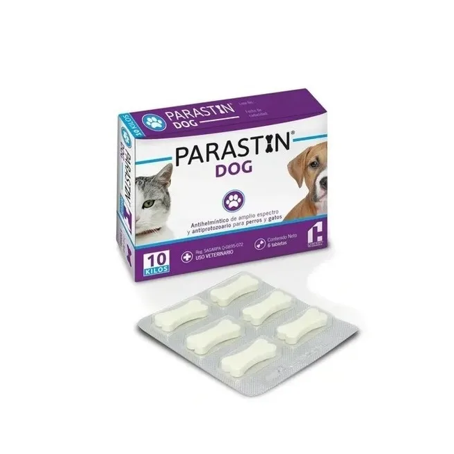 Parastin Dog Perro Gato 1 Tab X 10 Kg *** 6 Tabletas ***