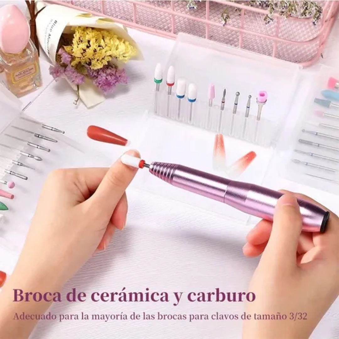 30 Pcs Cerámica Esmeril Juego Uñas Molienda Brocas.