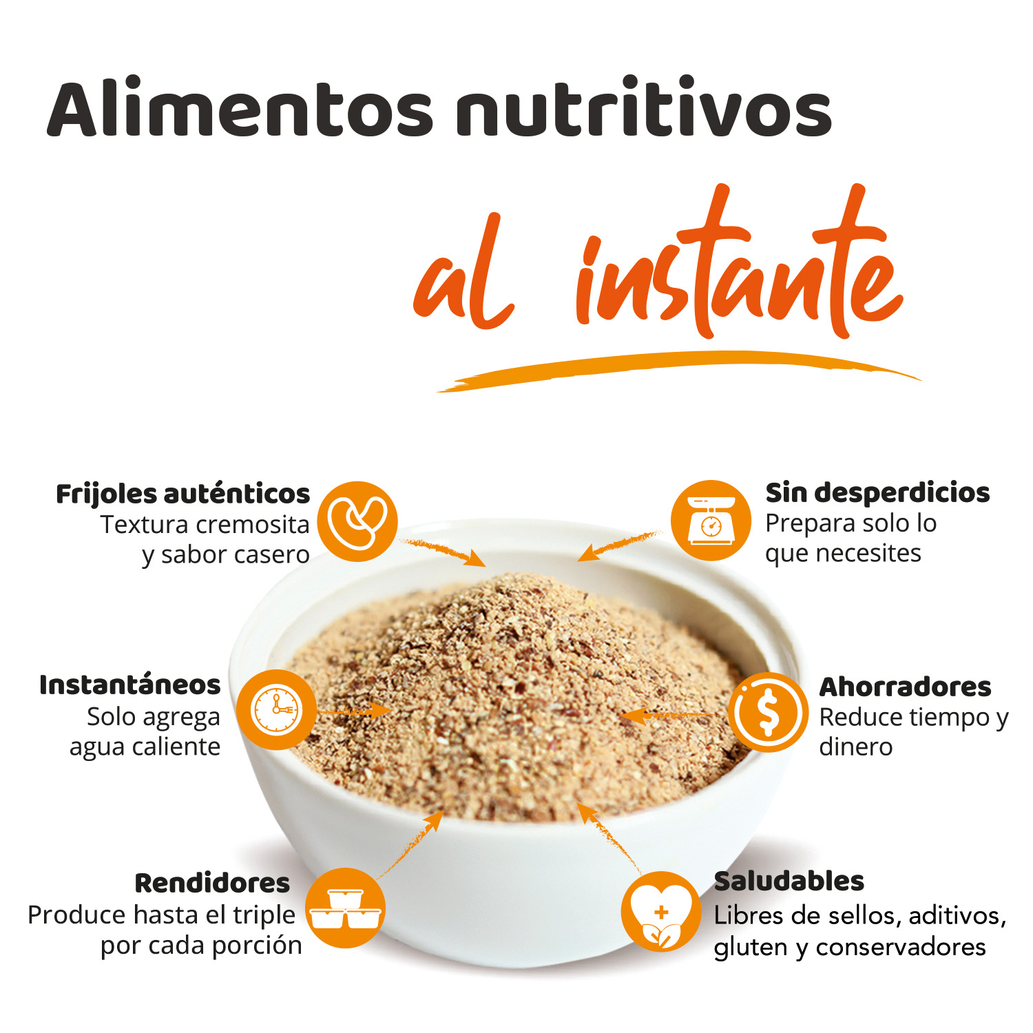 Frijol Al Minuto - Bayo instantáneo - 20x400g, rinde c/u 1.2 kg