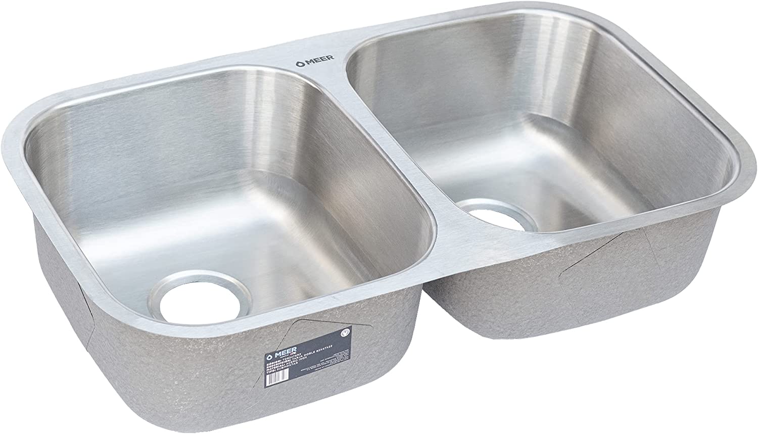 Kit de Tarja Doble de Acero Inoxidable con Mezcladora Monomando y Escurridor de Platos – Ideal para Cocinas Modernas y Espaciosas