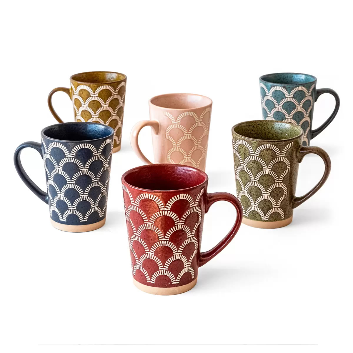 Juego de 6 Tazas de 500 ml Cerámica Over & Back 1060081 CST