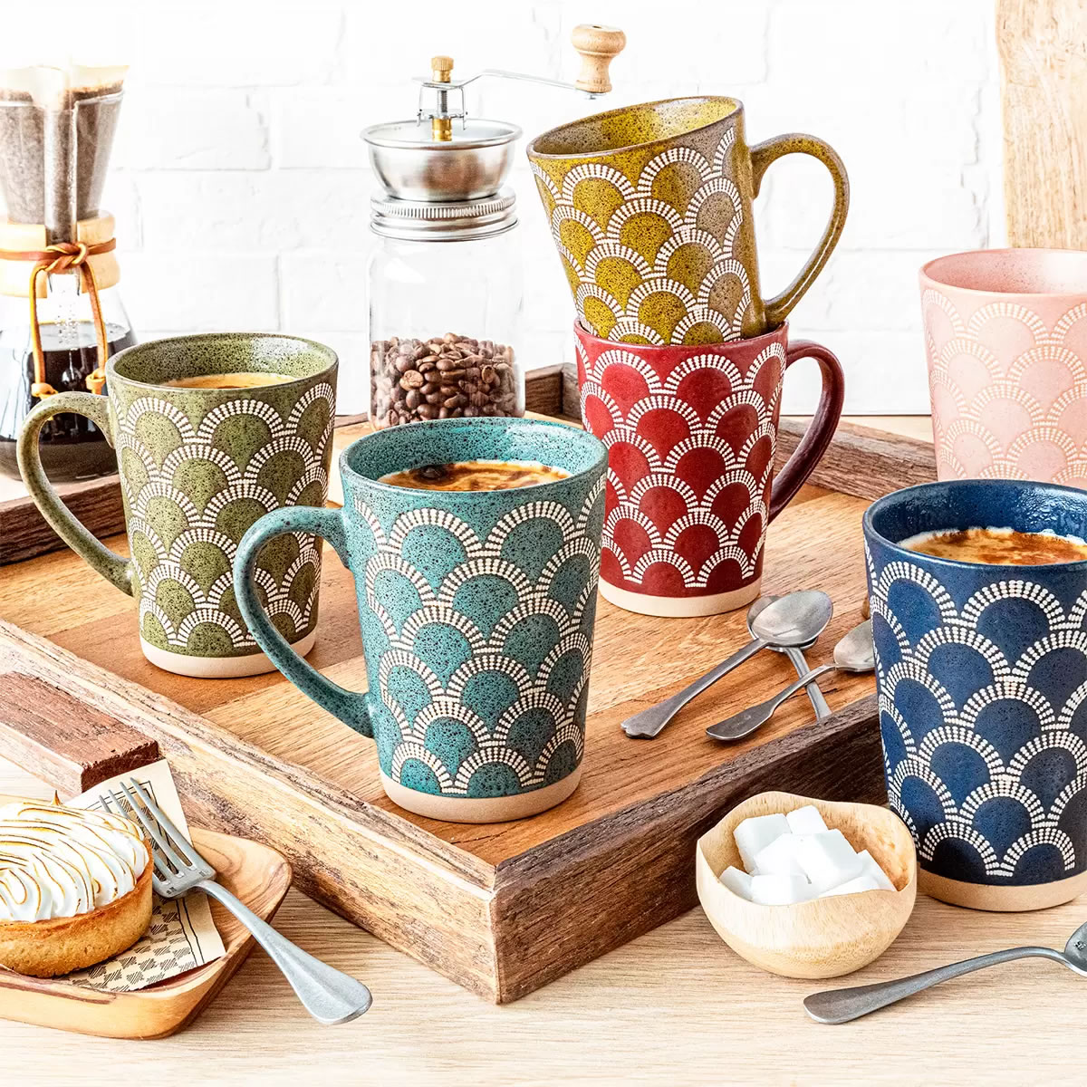 Juego de 6 Tazas de 500 ml Cerámica Over & Back 1060081 CST