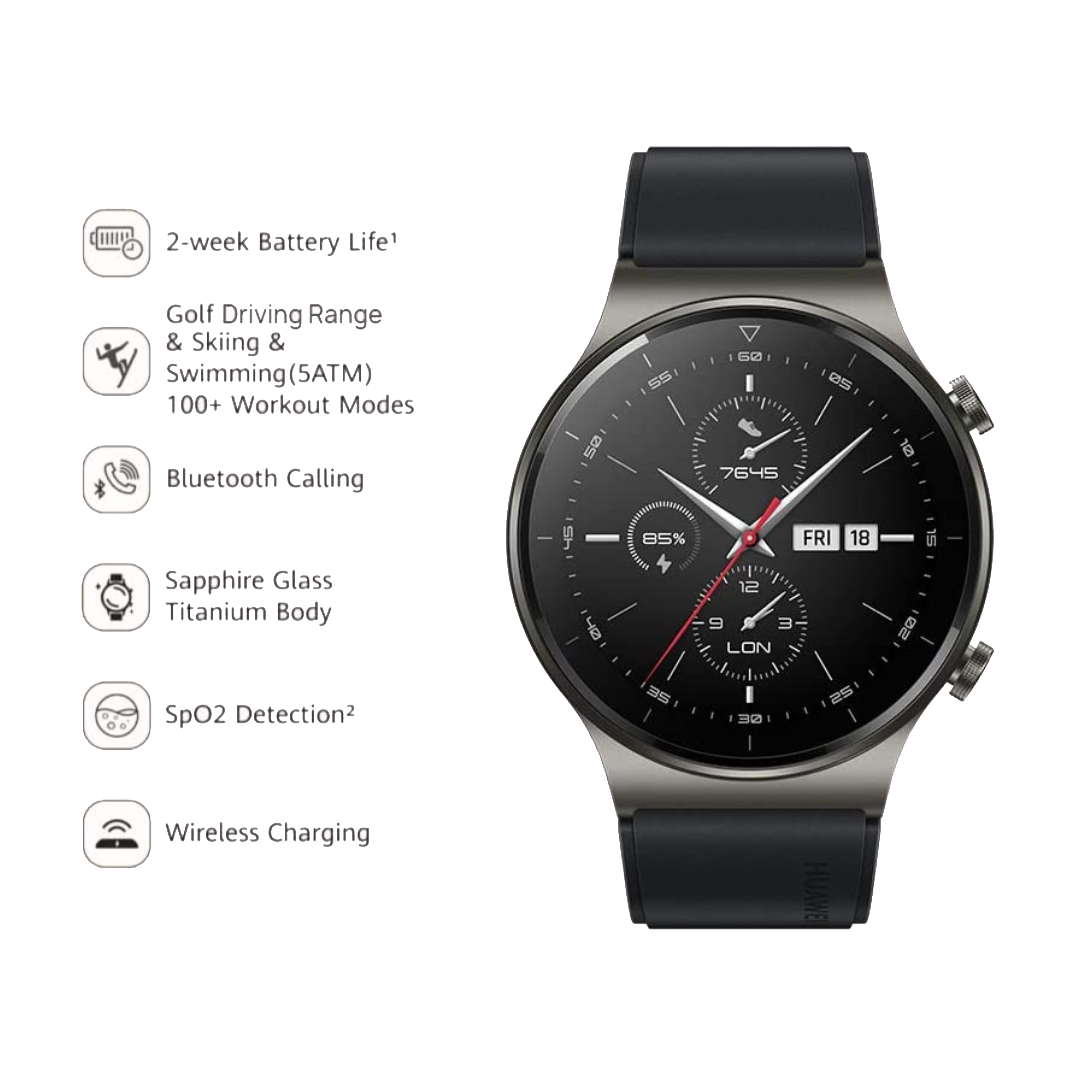 Huawei Watch GT 2 Pro Black (VID-B19)(Reacondicionado Grado A)