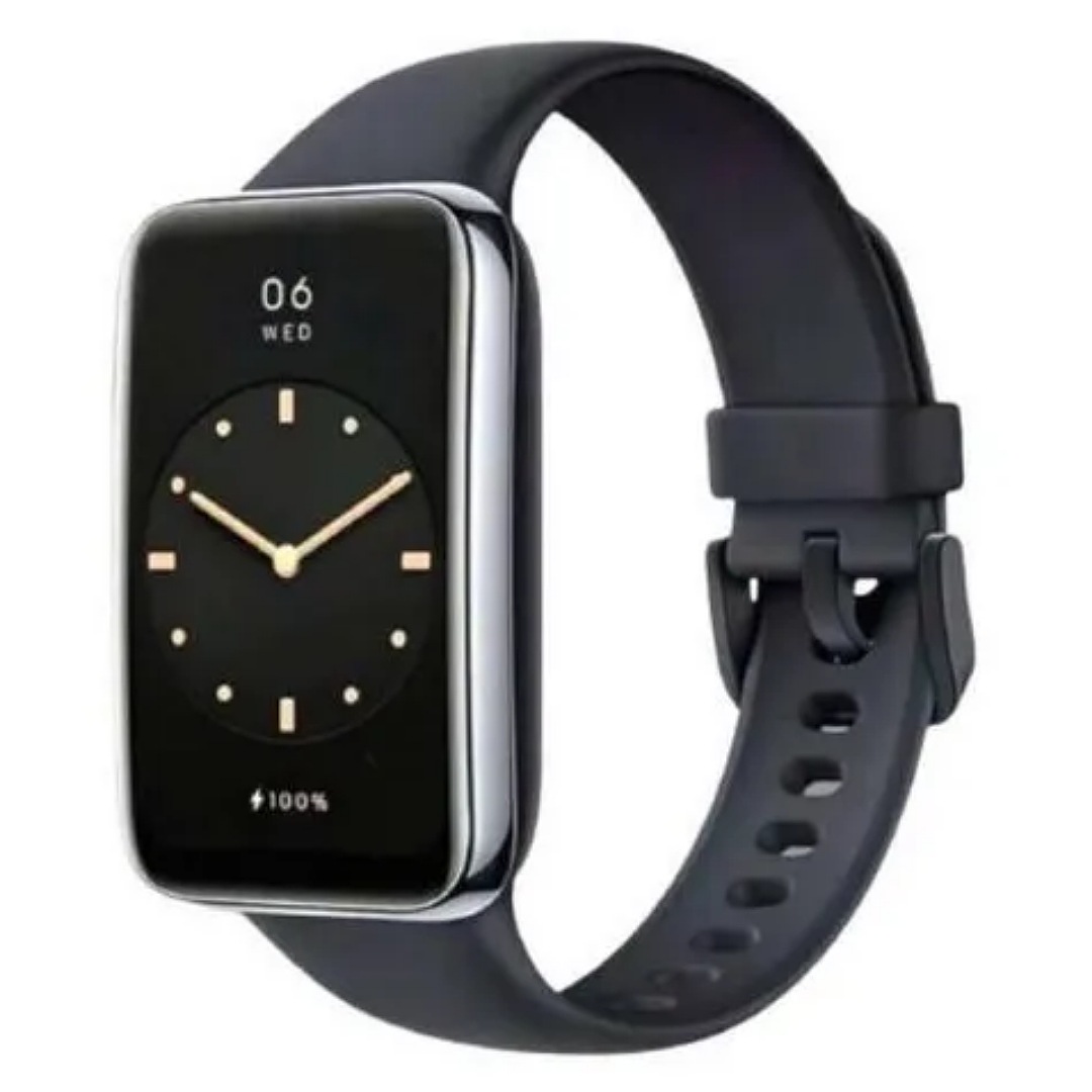 Xiaomi Smart Band 7 pro 1.64" caja negra, malla negra de silicona