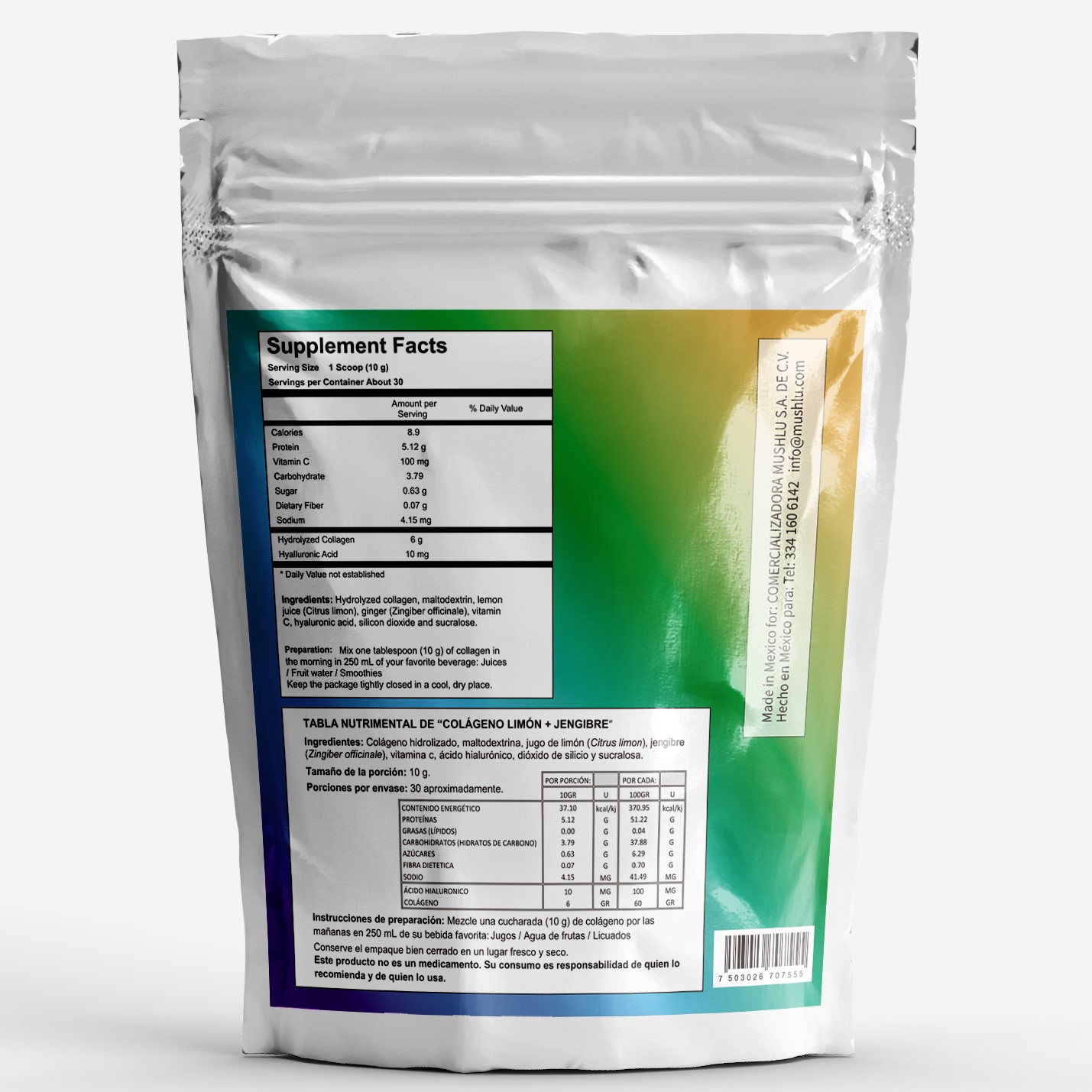 Forgut Colageno en Polvo 300 Gramos + Vitamina C