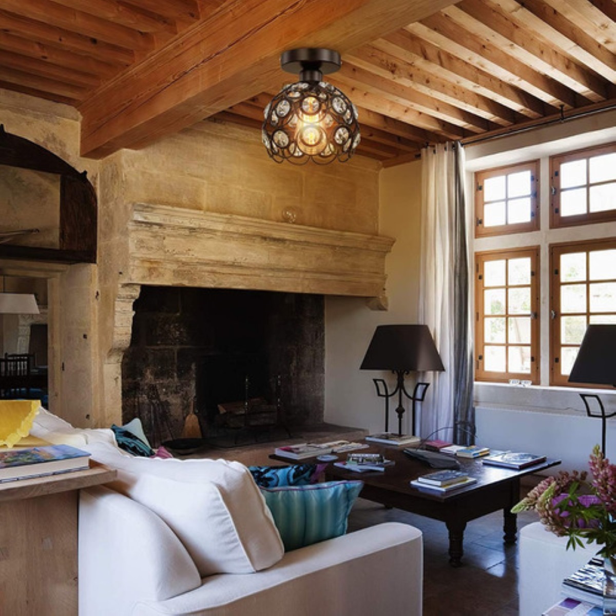 Lámpara Colgante jaula De Techo 