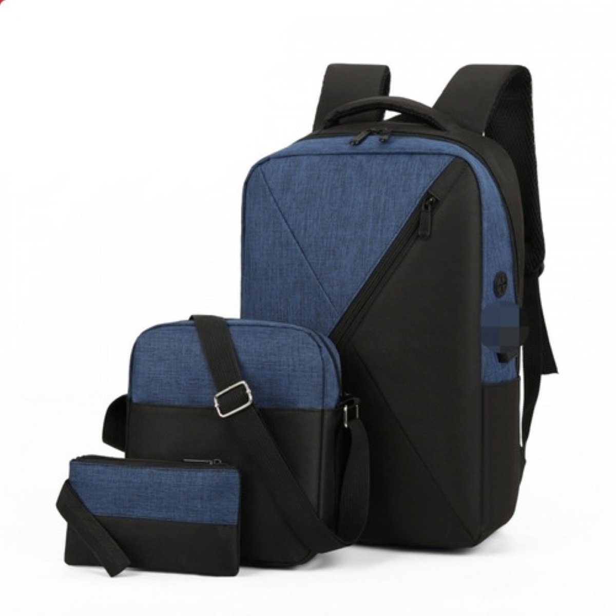 Mochila Antirrobo Escolar Casual 3 Piezas azul 