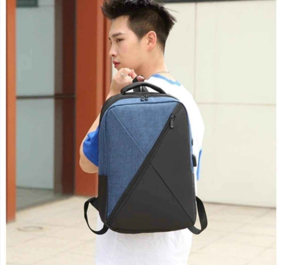 Mochila Antirrobo Escolar Casual 3 Piezas azul 
