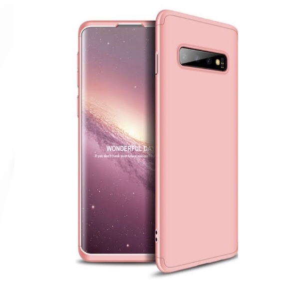 Funda silicona Samsung Galaxy S10 Plus rosa mate semitransparente