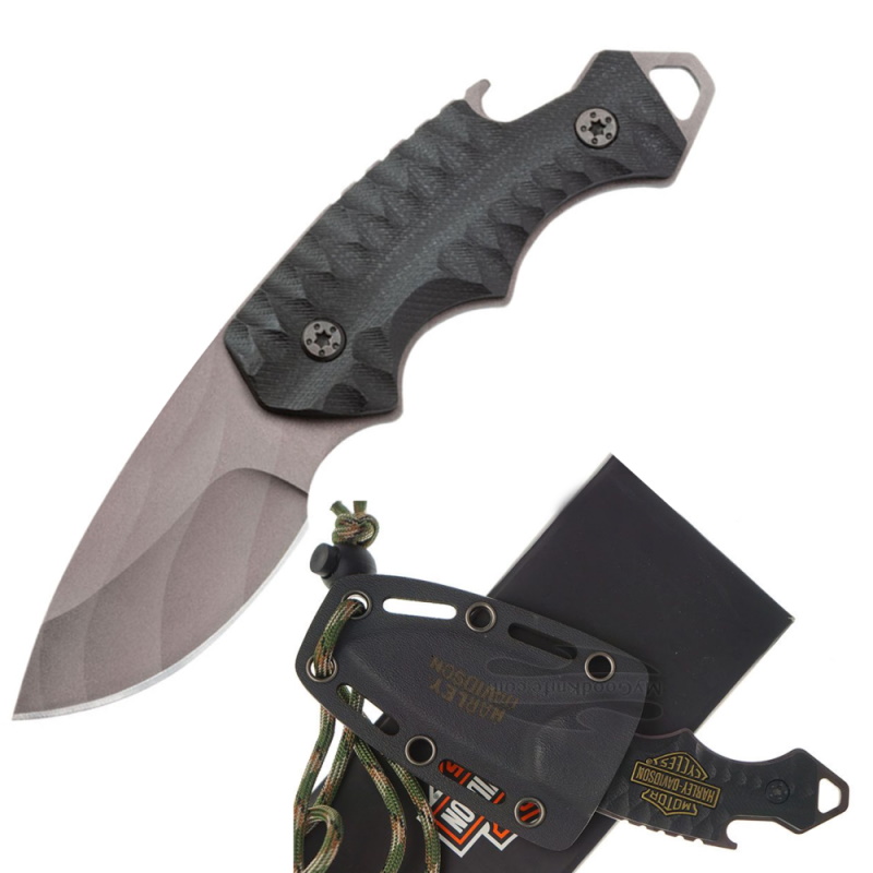 Mini Cuchillo Cuello Tang Destapador Botella Harley Davidson