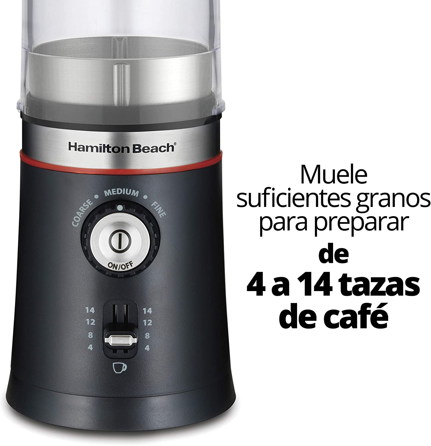 Hamilton Beach 80393 Molino de Café, Manos Libres, con