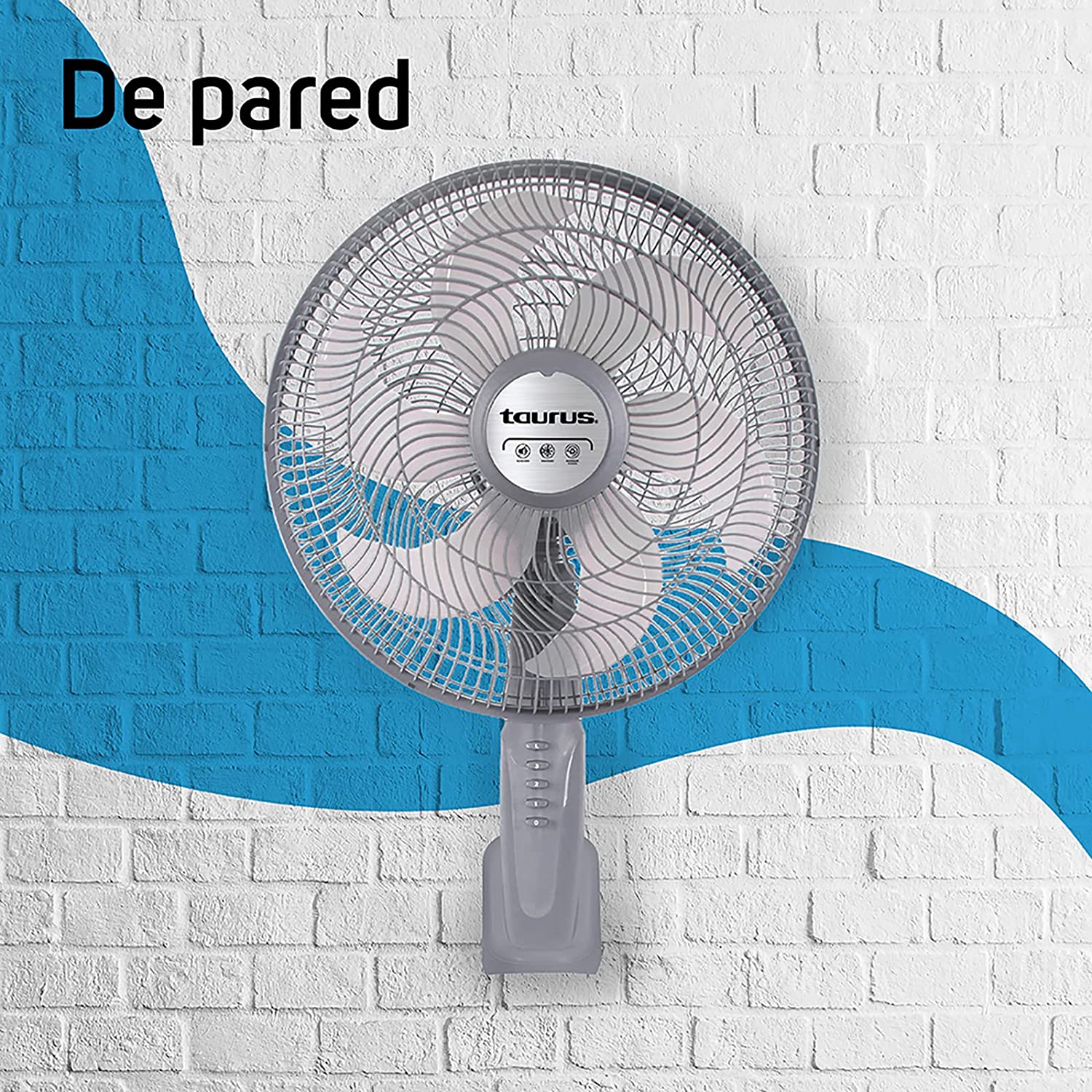 Taurus BOREAL Ventilador de Pedestal, ECOJET, 2 en 1 Pedestal o Pared, 16 Pulgadas, 6 Aspas, Base Redonda, 1.35 m de altura, Amigable con el medio ambiente