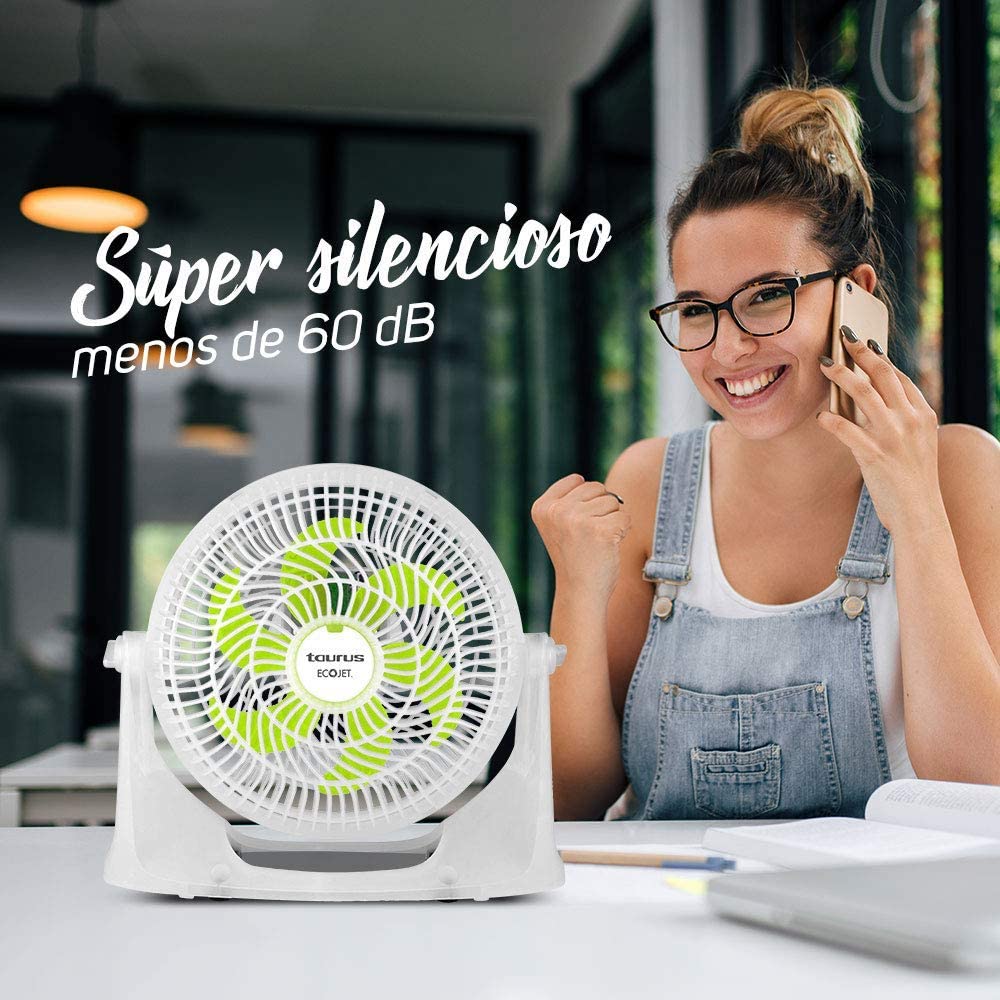 Ventilador de Escritorio Taurus 10 Pulgadas 3 Velocidades TYPHOON-NEON