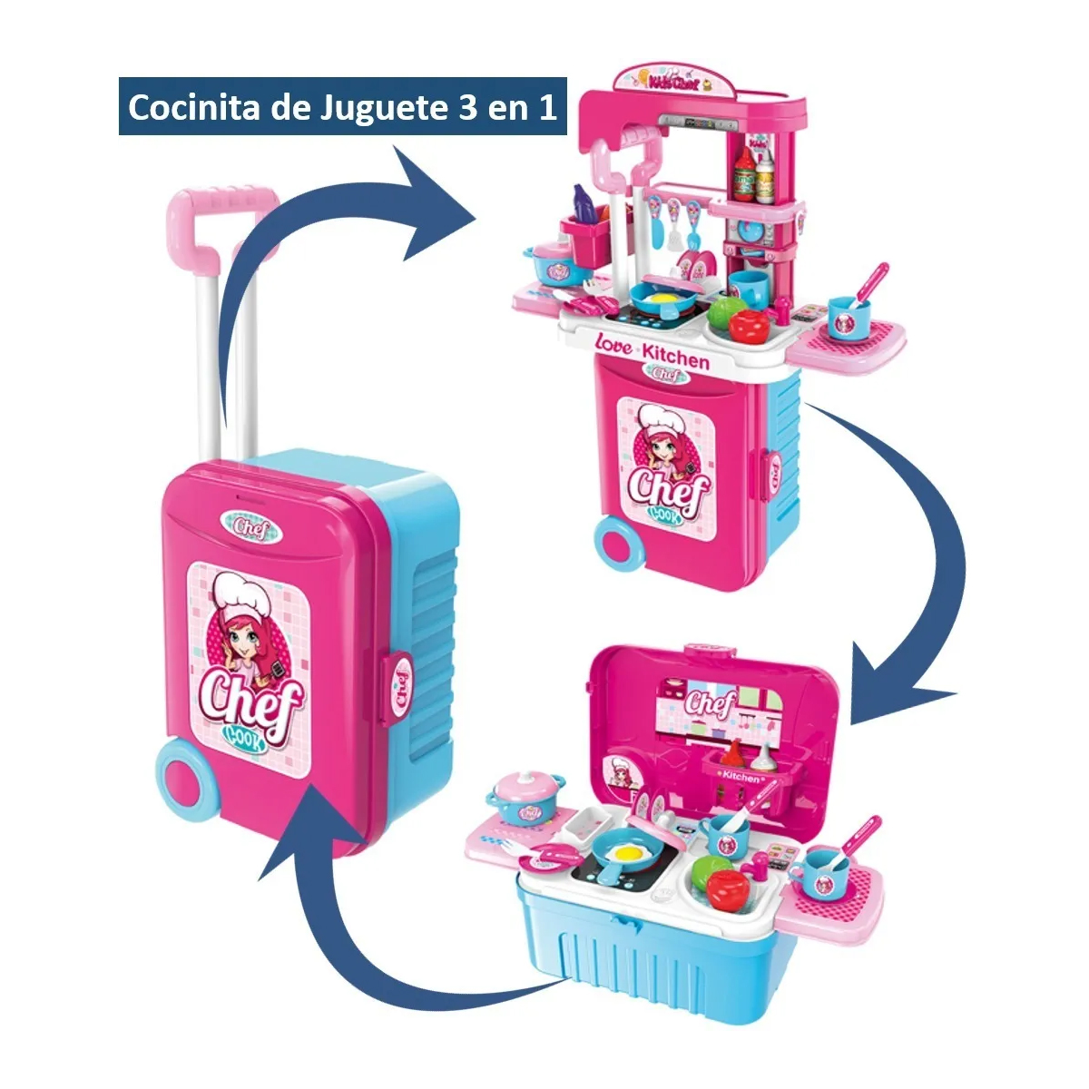 Cocina Cocinita Juguete Luz Sonido Creatividad Infantil Moda