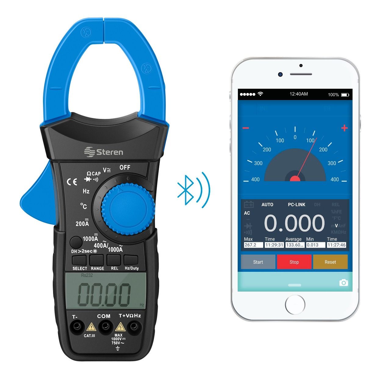 Multímetro Profesional Gancho Bluetooth Android Steren